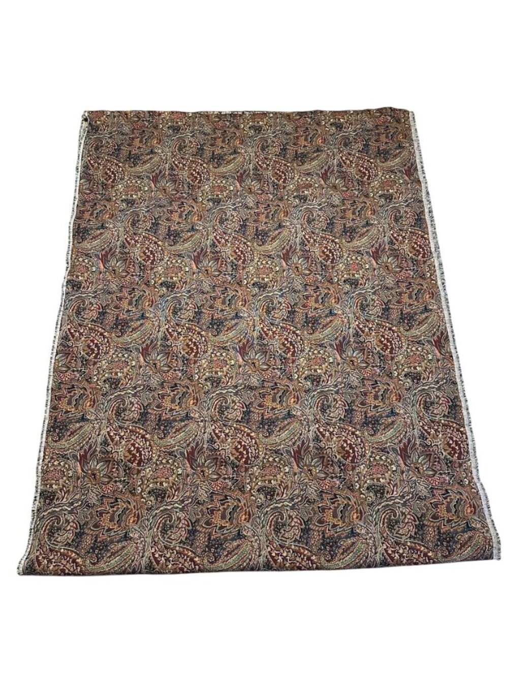 Vintage Heavyweight Woven JACQUARD PAISLEY Upholstery Fabric Tapestry Material